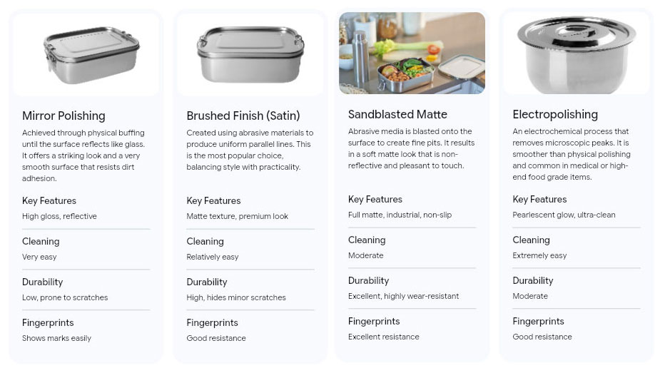 Stainless Steel Lunch Container Metal Bento Box Dishwasher Safe with Lid LB11插图