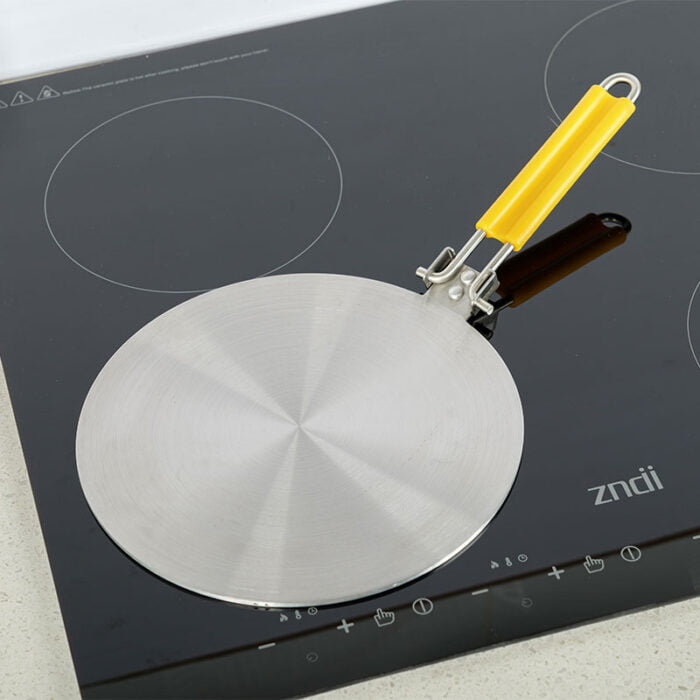 Stainless Steel Adapter Plate With Plastic Handle for Induction Cooktop BMA HDP006