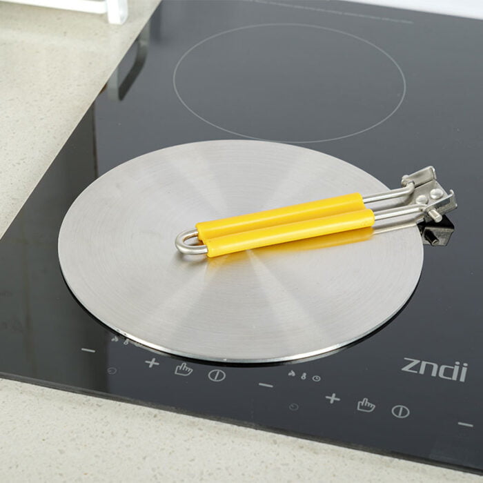 Stainless Steel Adapter Plate With Plastic Handle for Induction Cooktop BMA HDP006 - Image 2