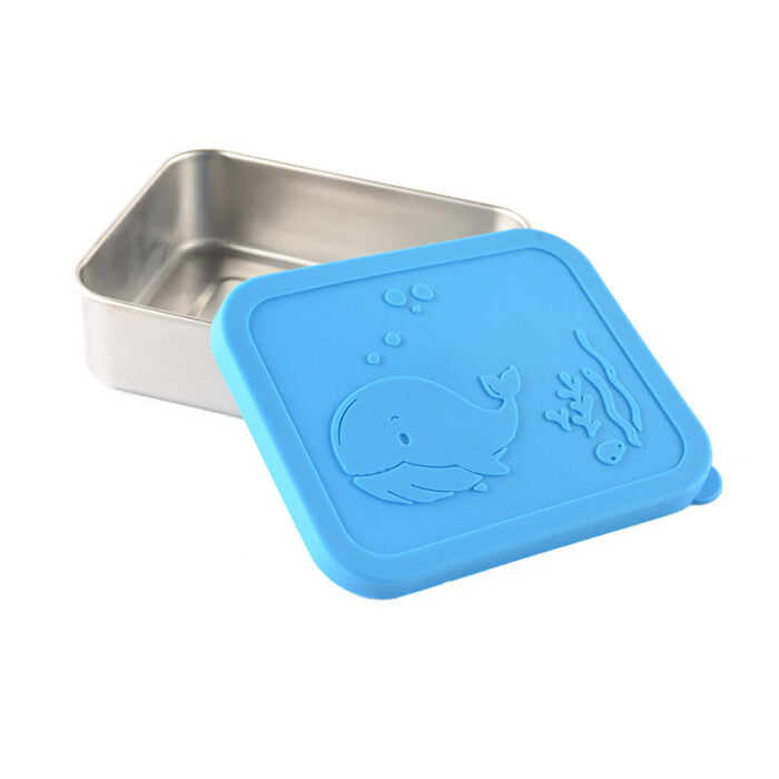 Stainless Steel Bento Lunch Box For Kids & Adults With Bpa-free Silicone Lid BMA LB16 - Image 2