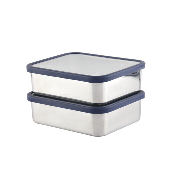 Stainless Steel Food Storage Containers With Transparent Lids Bento Box LB17 - Image 2