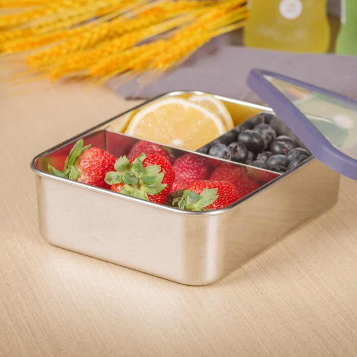 Stainless Steel Food Storage Containers With Transparent Lids Bento Box LB17