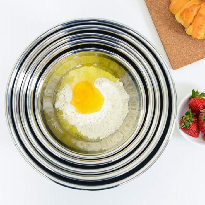Mixing Bowls with Airtight Lids Stainless Steel Bowls By Colorful Non-Slip Bottoms BMA MB01 - Image 3