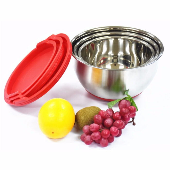 Mixing Bowls with Airtight Lids Stainless Steel Bowls By Colorful Non-Slip Bottoms BMA MB01 - Image 5