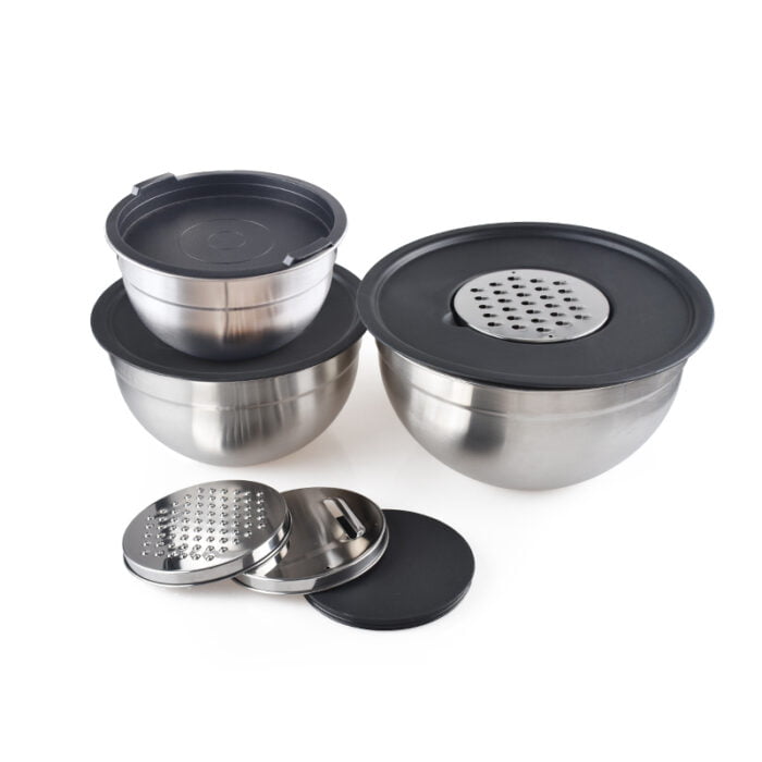Factory High Quality Stainless Steel Mixing Bowls Metal Mixing Salad Bowl Set MB10 MB03