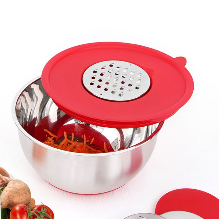 Mixing Bowls with Airtight Lids Stainless Steel Bowls By Colorful Non-Slip Bottoms BMA MB01 - Image 7