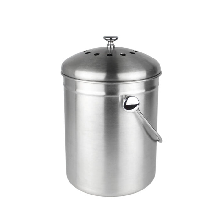 Stainless Steel Kitchen Composter Compost Bin Indoor Countertop Kitchen Recycling Bin Pail BMA GY-CB003A
