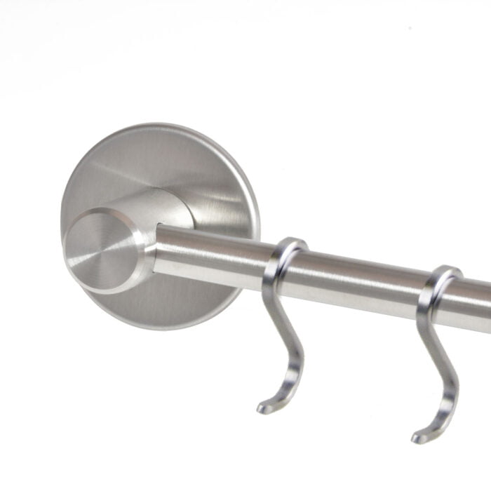 Stainless Steel Wall Mounted Pots and Pans Hanging Rack with Sliding Hook BMA KC206 - Image 5