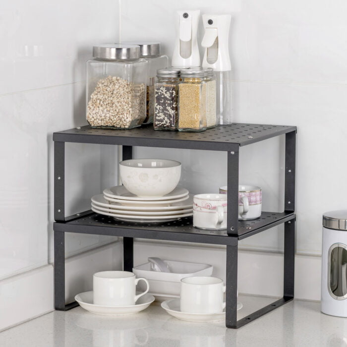 Customized 2-Tier Heavy Duty Stand Kitchen Storage Cabinetry Counter Top Organizer Rack MPS1103 - Image 5