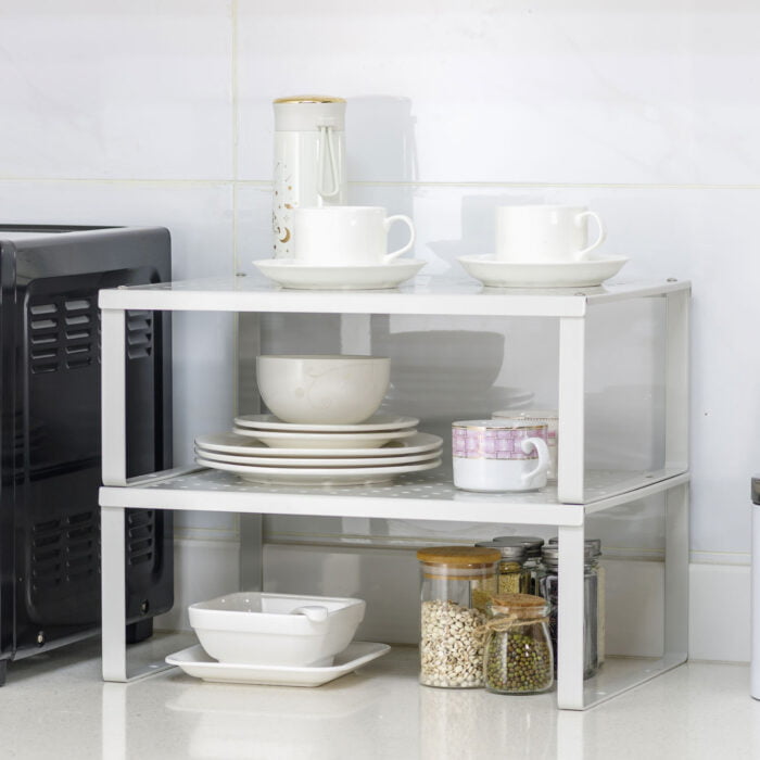 Customized 2-Tier Heavy Duty Stand Kitchen Storage Cabinetry Counter Top Organizer Rack MPS1103