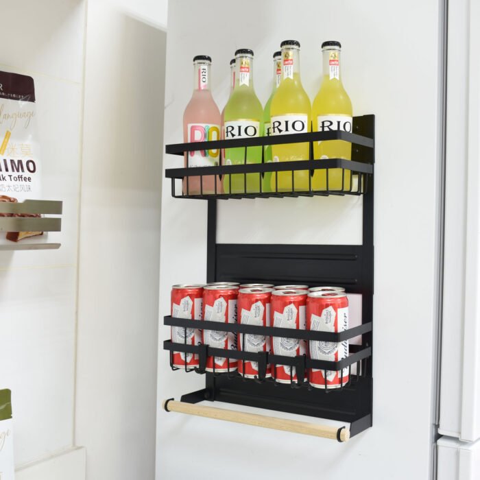 Magnetic spice rack 2 Tier Kitchen Magnetic Storage for Refrigerator Fridge Organizer MSP1105 - Image 7