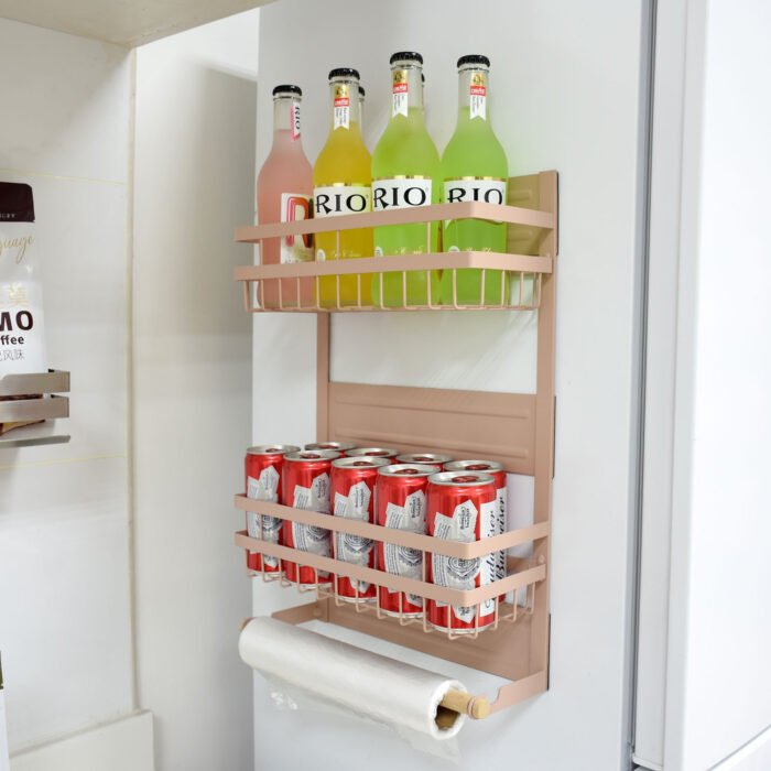 Magnetic spice rack 2 Tier Kitchen Magnetic Storage for Refrigerator Fridge Organizer MSP1105
