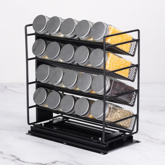Kitchen Seasoning Shelf Pull Out Spice Rack Organizer for Kitchen Cabinet PSR03 - Image 2