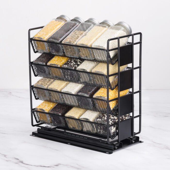 Kitchen Seasoning Shelf Pull Out Spice Rack Organizer for Kitchen Cabinet PSR03 - Image 3