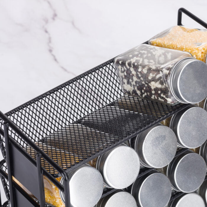 Kitchen Seasoning Shelf Pull Out Spice Rack Organizer for Kitchen Cabinet PSR03 - Image 9