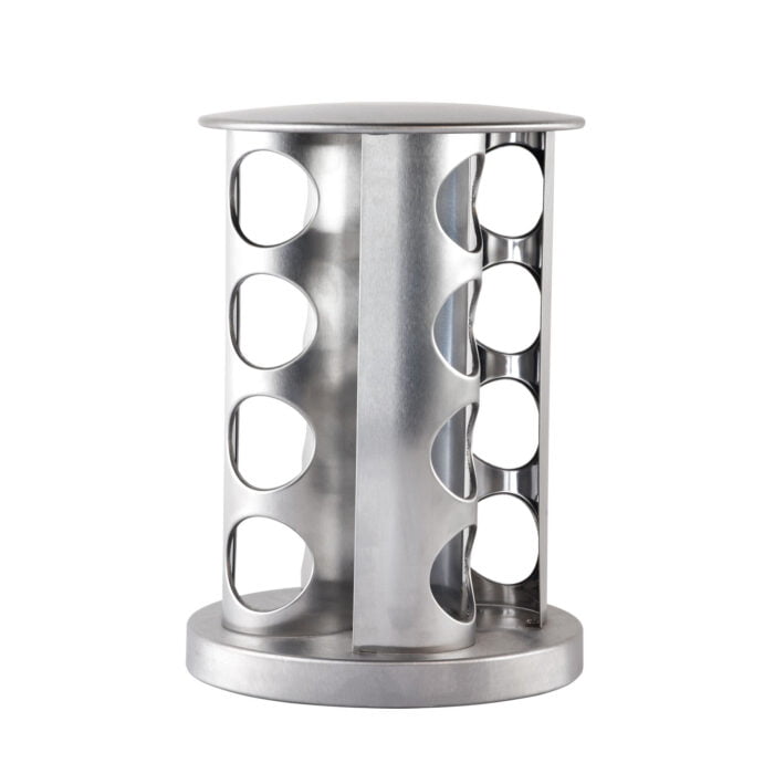 Stainless Steel Condiment Set Revolving 16-Jar Spice Rack for Kitchen BMA S1203 - Image 3