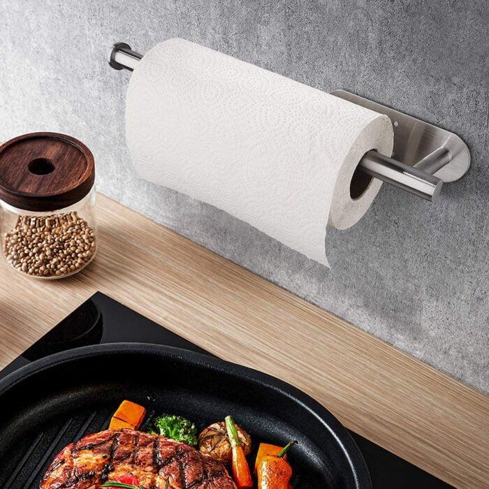Adhesive Paper Towel Holder Under Cabinet Wall Mount for Kitchen Paper Towel TPH01 TPH02 - Image 5