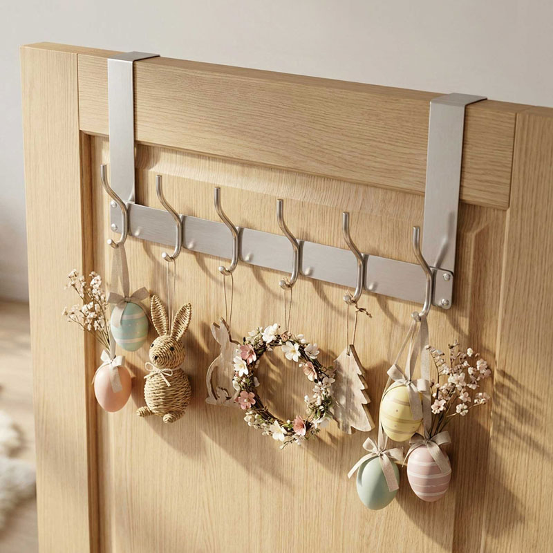 OEM / ODM Service Stainless Steel Modern Over the Door Towel Hanger Rack Hook Hooks for Bathroom Hanging BMA H990 H993