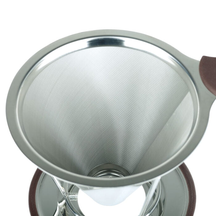 Stainless Steel Reusable Coffee Filter Fine Mesh Coffee Strainer with Stand CF103 - Image 6