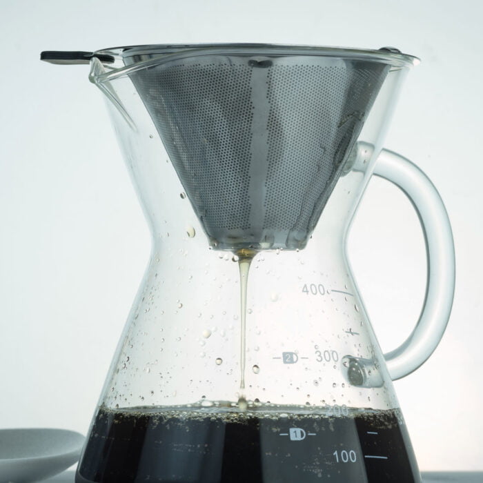 Pour Over Coffee Maker Stainless Steel Filter and Glass Coffee Dripper CF109 - Image 8