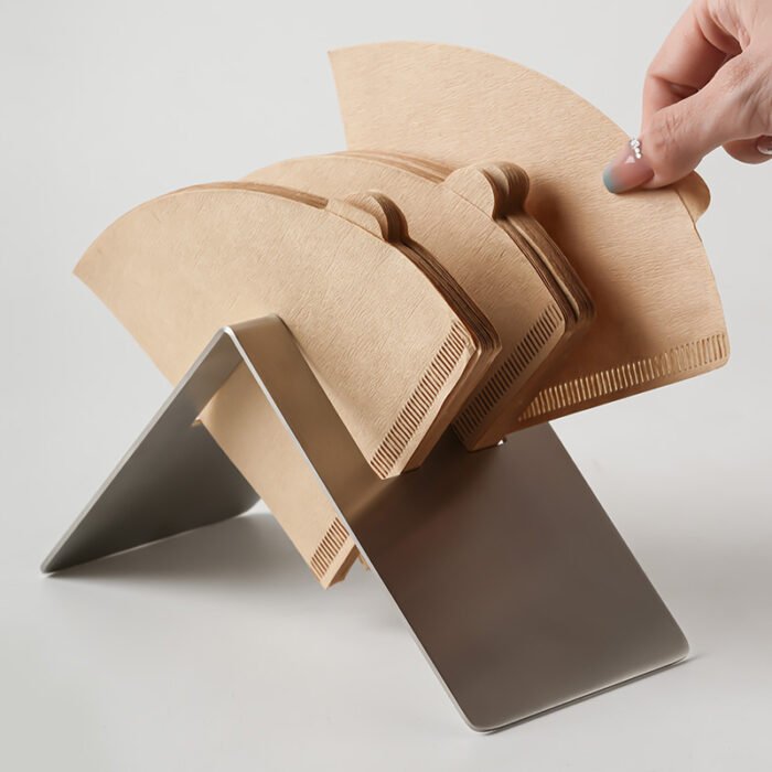 Custom Portable V60 Coffee Dripper Paper Stand Storage Rack Coffee Paper Filter Holder CFH01