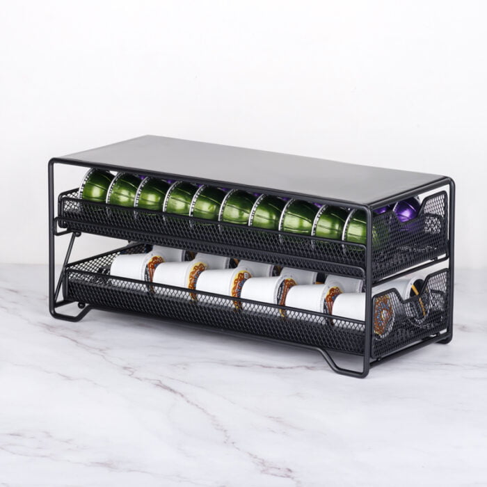 Coffee Tools Manufacturers Large Capacity 2-Layer Drawer Coffee Pod Holder CH5103