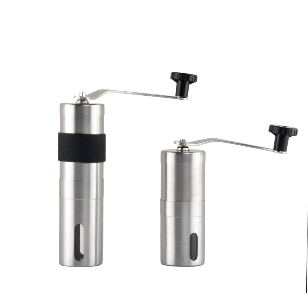 SILBERTHAL Manual Coffee Grinder – Stainless Steel – 6 Adjustable Levels – Portable Coffee Bean Grinder – With Storage Container And Cleaning Brush