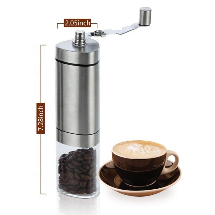 Stainless Steel Handheld Coffee Grinder with Ceramic Burr Coffee Beans Mill MCG104 - Image 3