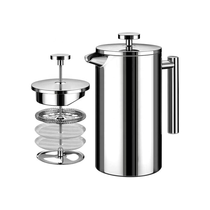 French Press Coffee Maker Stainless Steel Wth 4-Level Filtration Systems Coffee Press BMA PCM111 - Image 5