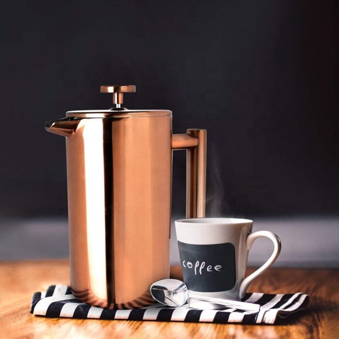 French Press Coffee Maker Stainless Steel Wth 4-Level Filtration Systems Coffee Press BMA PCM111