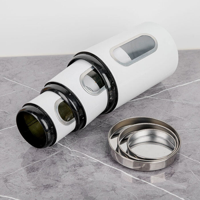 Airtight Kitchen Canisters Set Stainless Steel Coffee Tea Sugar Storage Jars S514 - Image 4