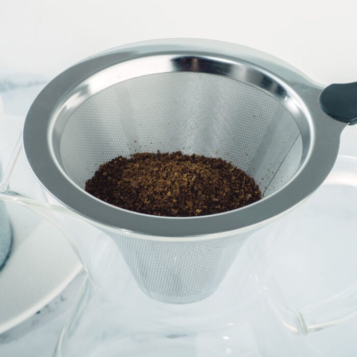 Hot Sales Japanese Style Cone Coffee Filter Maker Reusable 304 Stainless Steel Coffee Filter Drip CF105 - Image 8
