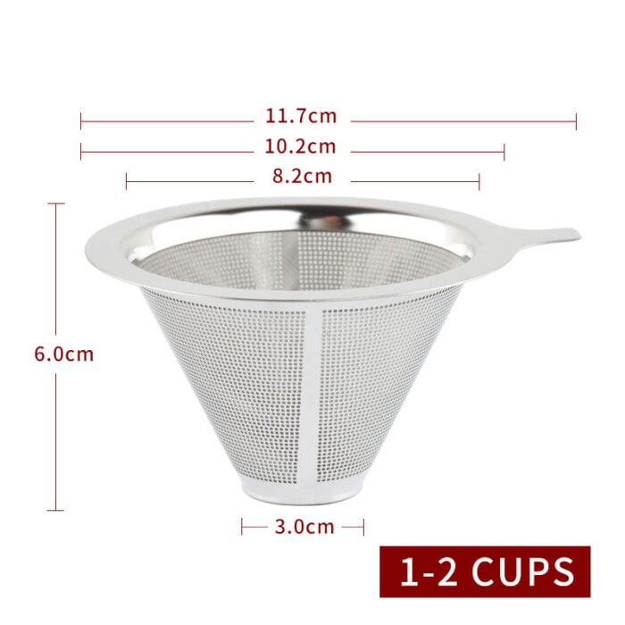 Hot Sales Japanese Style Cone Coffee Filter Maker Reusable 304 Stainless Steel Coffee Filter Drip CF105 - Image 5