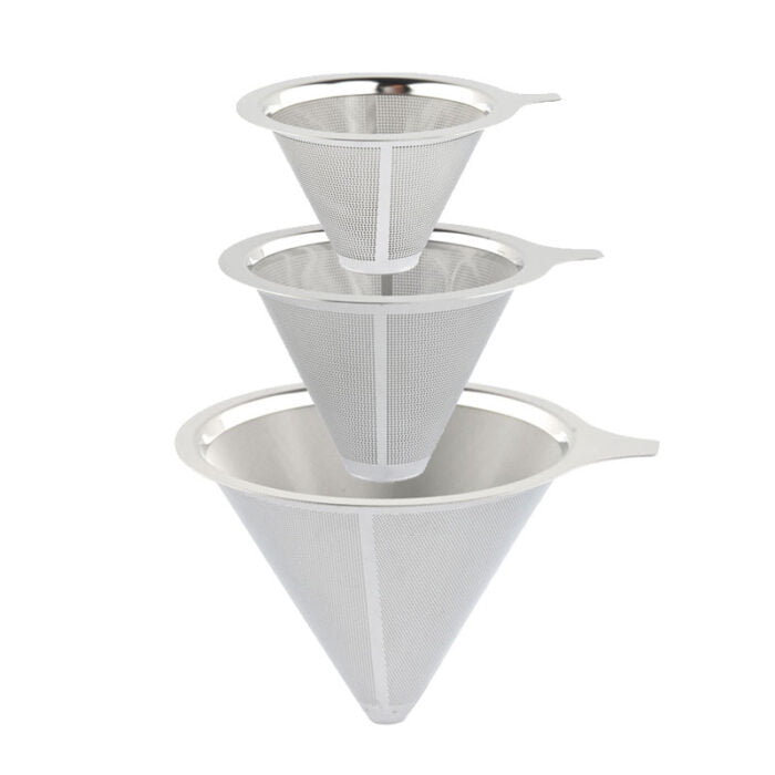 Hot Sales Japanese Style Cone Coffee Filter Maker Reusable 304 Stainless Steel Coffee Filter Drip CF105 - Image 2