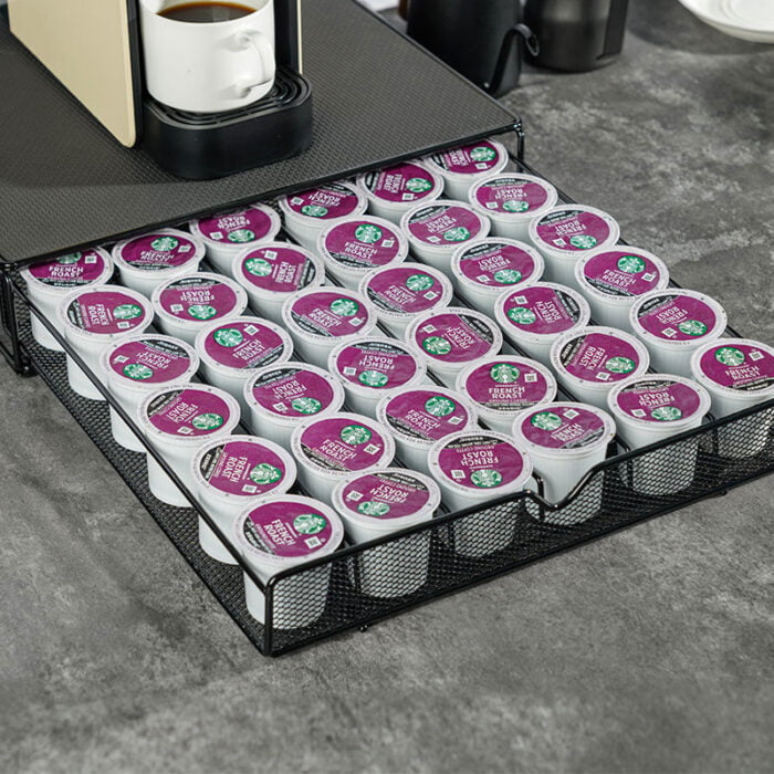 Metal 36pcs K-Cup Vertuoline Coffee Capsule Box Coffee Pod Holder Drawer CH5105 - Image 3