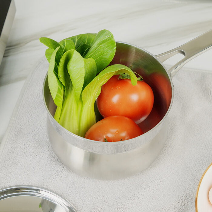 18/10 Food Grade Stainless Steel Tri-ply Kitchen Stock Pot Set of 2 SP02 - Image 9