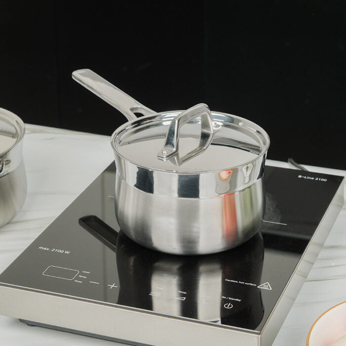 18/10 Food Grade Stainless Steel Tri-ply Kitchen Stock Pot Set of 2 SP02 - Image 4
