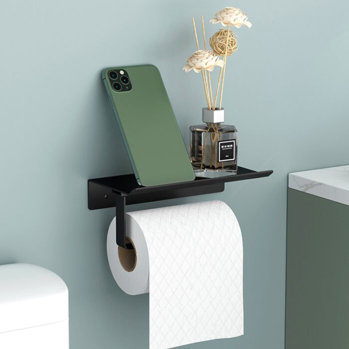 Manufacturer supply removable toilet paper towel holder with mobile phone holder BR95902A