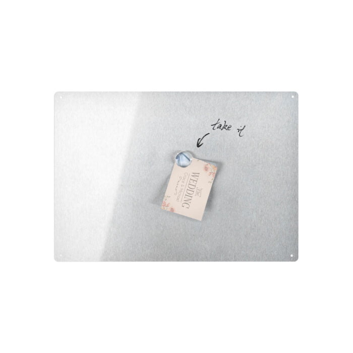 Stainless Steel Memo Board Magnet Bulletin Board to Display Magnetic Poetry BMA H001 - Image 2