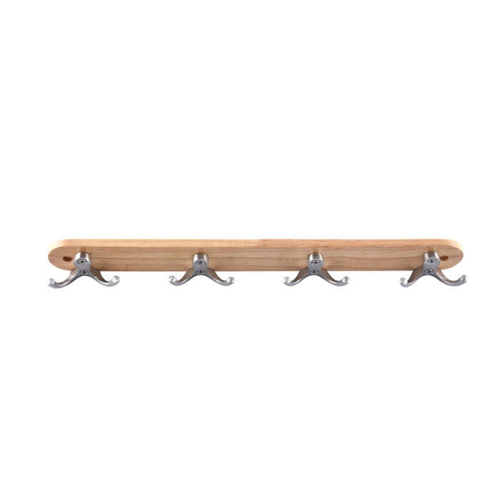 Wooden And Cast Iron Hooks Wall Coat Rack BMA H214 - Image 2