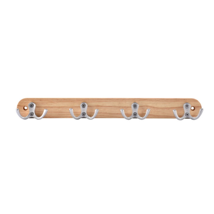 Wooden And Cast Iron Hooks Wall Coat Rack BMA H214 - Image 4