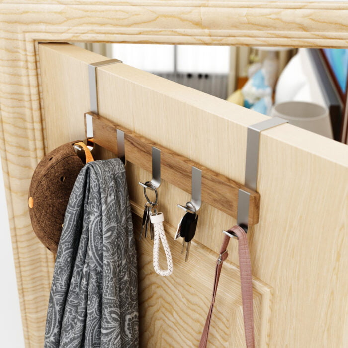 Heavy Duty Wood Coat Hooks Customized Over Door Hooks Coat Hat Towel Hook Rack H888 - Image 5