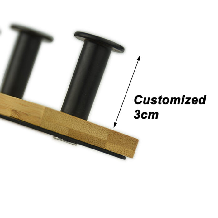 Metal And Bamboo Over Door Hook Hanger Coat Rack With 4 Hooks and 6 Hooks BMA H889 - Image 5