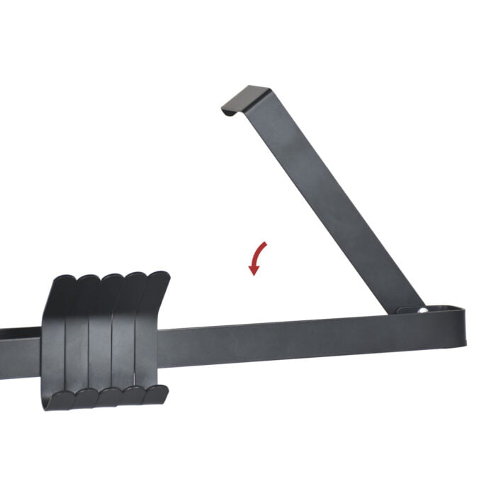 Folding Metal Coat Organizer Hanging Removable Hooks Over The Door Hook H980 - Image 5