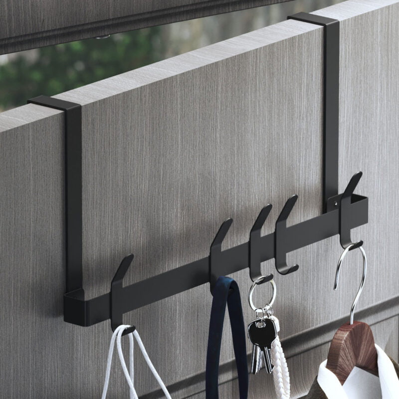 Folding Metal Coat Organizer Hanging Removable Hooks Over The Door Hook H980