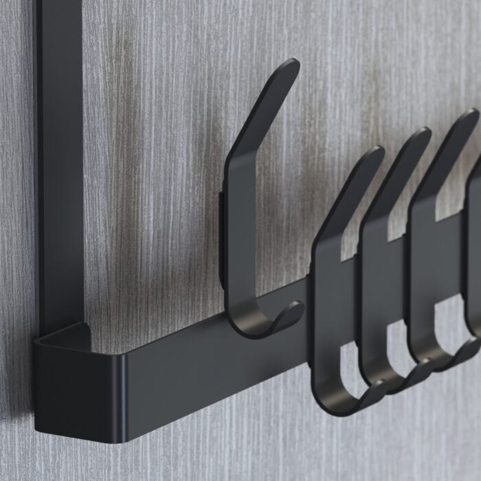 Folding Metal Coat Organizer Hanging Removable Hooks Over The Door Hook H980 - Image 3