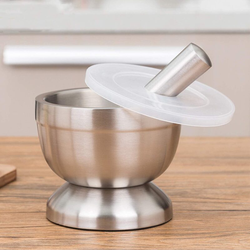 18/8 Stainless Steel Pill Crusher Spice Grinder Mortar and Pestle BMA MP100