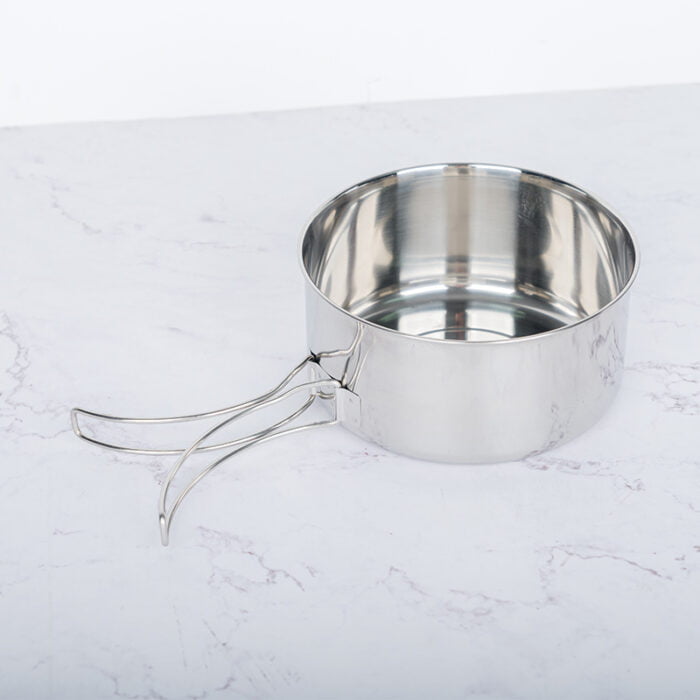 Portable Camping Cookware Set Stainless Steel Pots and Pans Set for Outdoor CCS01 - Image 4