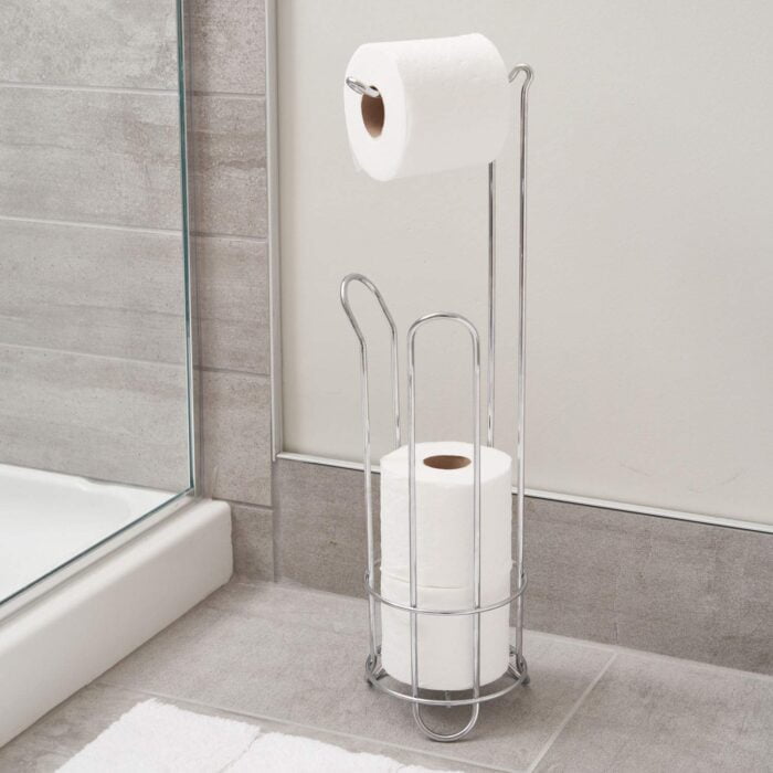 Metal Wire Free-Standing Toilet Tissue Paper Roll Storage Shelf Bathroom Accessories BMA PH141