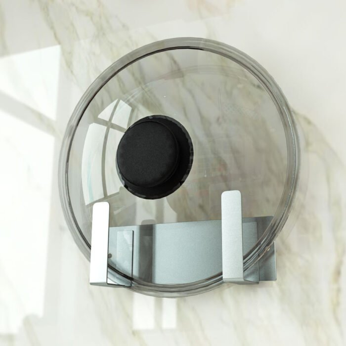 Stainless Steel Wall Mounted Pot Lid Holder 3M Self Adhesive Pan Racks PLH01 - Image 5